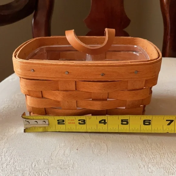 1990 Longaberger Small Key Mail Basket w/insert - Picture 7 of 9